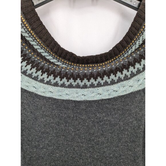 BCBG Fair Isle Knit Fair Isle Sweater Tunic Dress M Nordic Knit Y2K Cozy Scandi - Picture 4 of 10